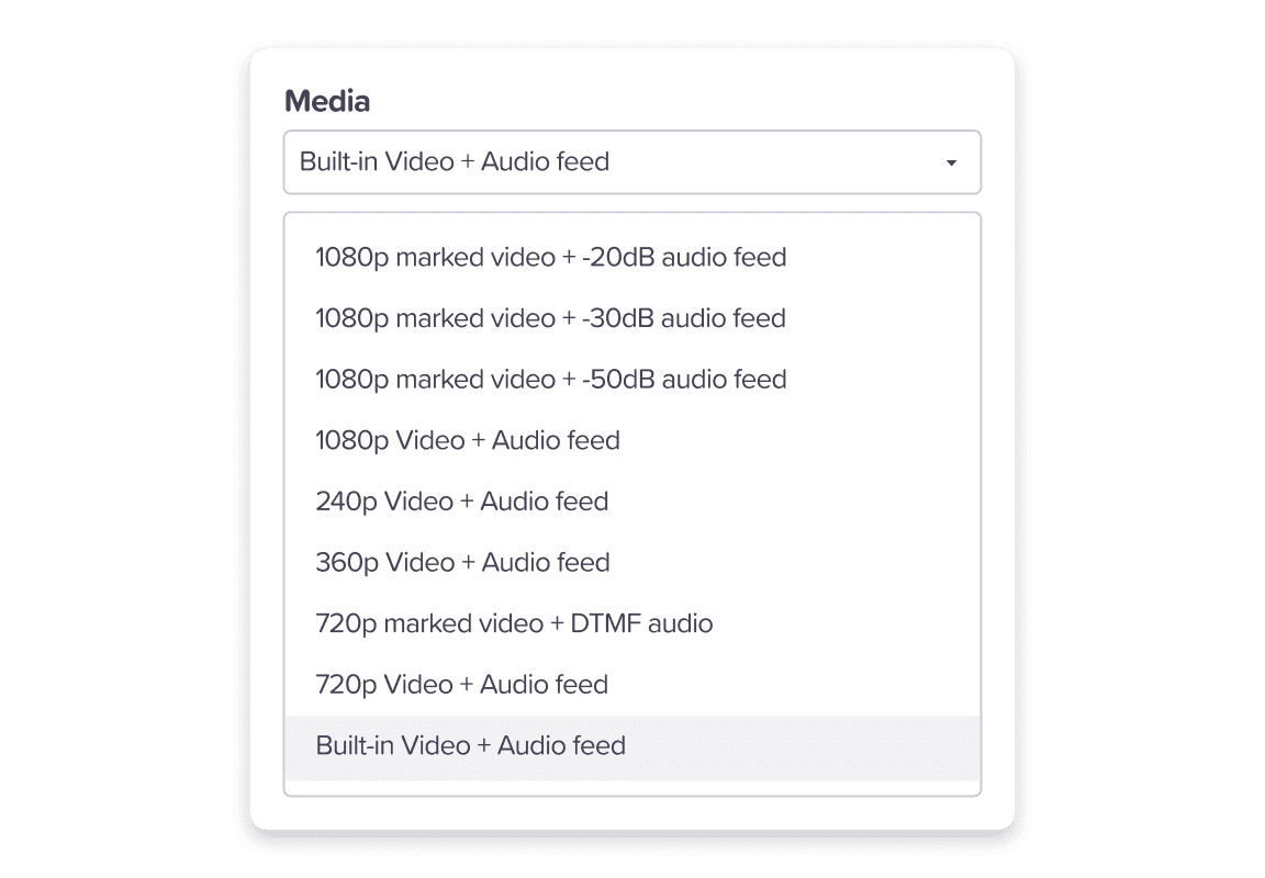 Use different built-in fake media